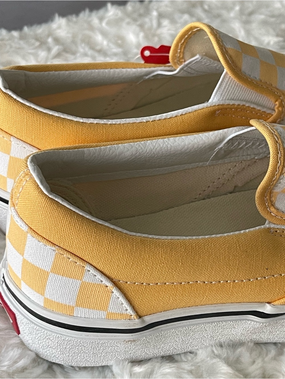 Vans Color Theory Classic Slip-On Checkerboard Sneakers - Golden Glow Size 7.5 - Picture 9 of 11